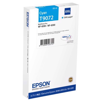Espon WorkForce Cyan Ink XL - Epson T9072