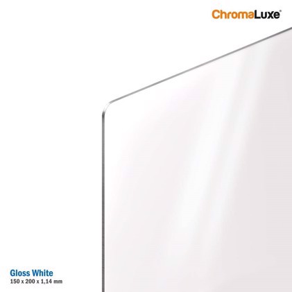 ChromaLuxe Photo Panel - 150 x 200 x 1,14 mm Gloss White Aluminium