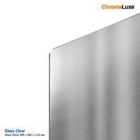 ChromaLuxe Aluminium Sheet Stock, Gloss Clear, 1,14 mm 1 Side, 609 x 304 mm