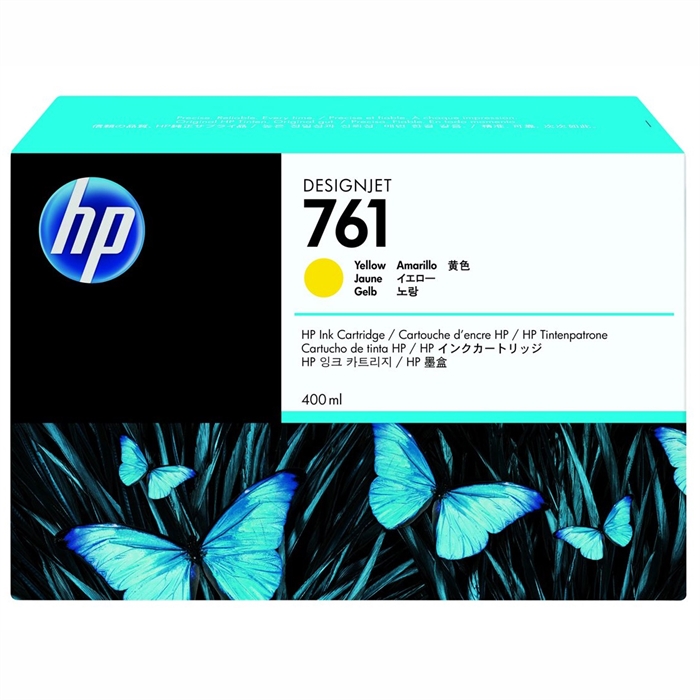 HP 761 yellow mustepatruuna, 400 ml:n