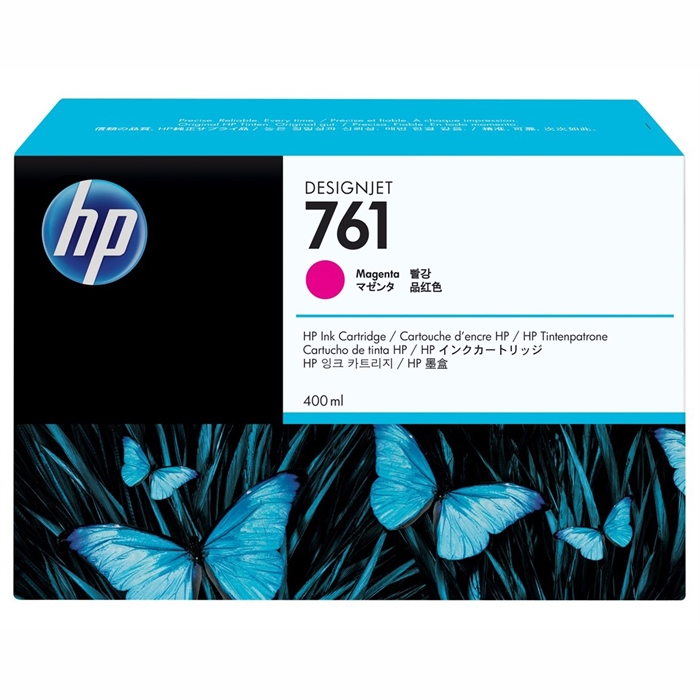 HP 761 magenta mustepatruuna, 400 ml:n