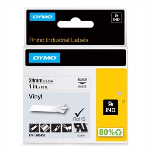 Tape Rhino 24mm x 5,5m värivinyylilevy sin/val