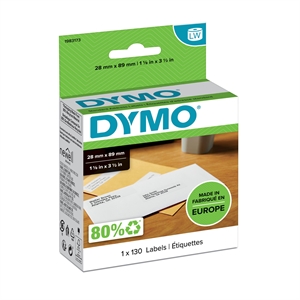 Dymo Labelwriter -tarrat 28 x 89 mm, 1 x 130 kpl.