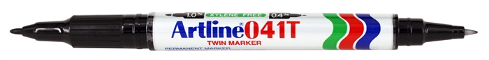 Artline Mark 041T 2-in-1 musta