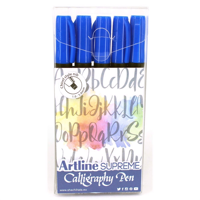 Artline Supreme Calligraphy Pen 5 - Aseta sininen