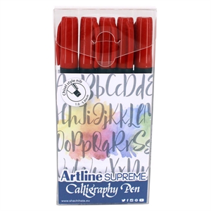 Artline Supreme Calligraphy Pen 5 - Aseta punainen