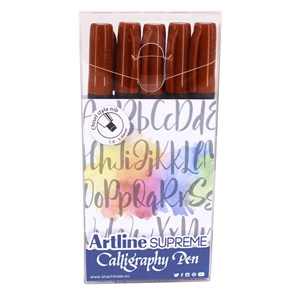 Artline Supreme Calligraphy Pen 5 - Aseta Sepia