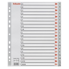 Esselte Register PP A4 Maxi A-Å Grey