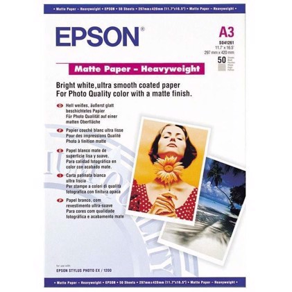 Epson Matt Paper Heavy Weight 167 g, A3 50 arkkia