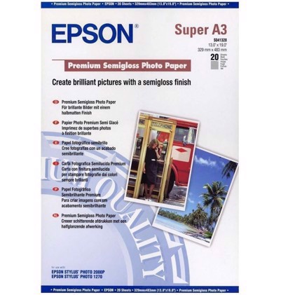 Epson Premium Glossy Photo Paper 255 g, A3+ 20 arkkia