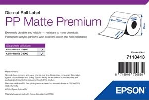 Epson PP Matte Label Premium, Leikattuja tarroja, 76 x 51mm ( 535 tarraa )