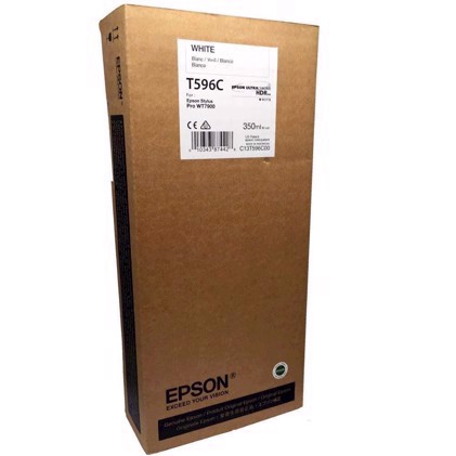 Epson T596C White 350 ml mustepatruuna - Epson WT7900