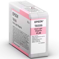 Epson Vivid Light Magenta 80 ml mustepatruuna T8506 - Epson SureColor P800