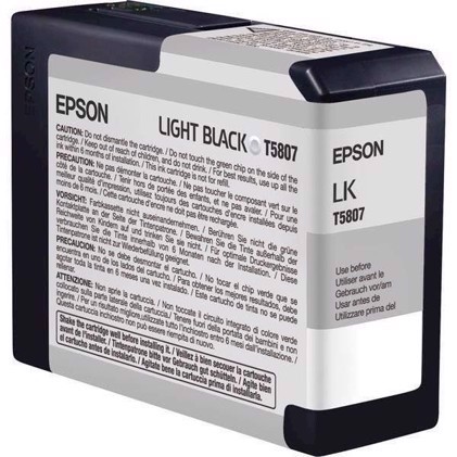 Epson Light Black 80 ml mustepatruuna T5807 - Epson Pro 3800 ja 3880