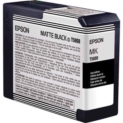 Epson Matte Black 80 ml mustepatruuna T5808 - Epson Pro 3800 ja 3880