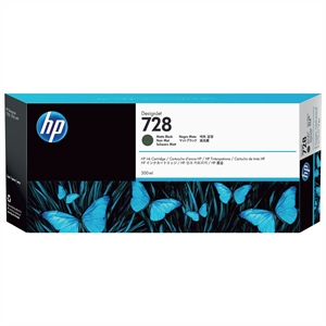 HP 728 300 ml:n mattamusta DesignJet-mustekasetti, 300 ml