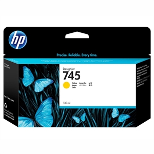 HP 745 yellow mustepatruuna, 130 ml:n