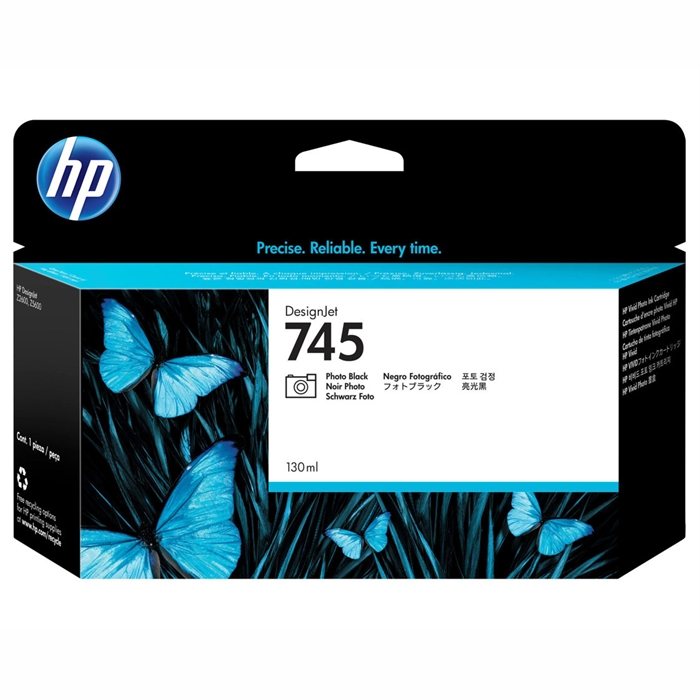 HP 745 photo black mustepatruuna, 130 ml:n