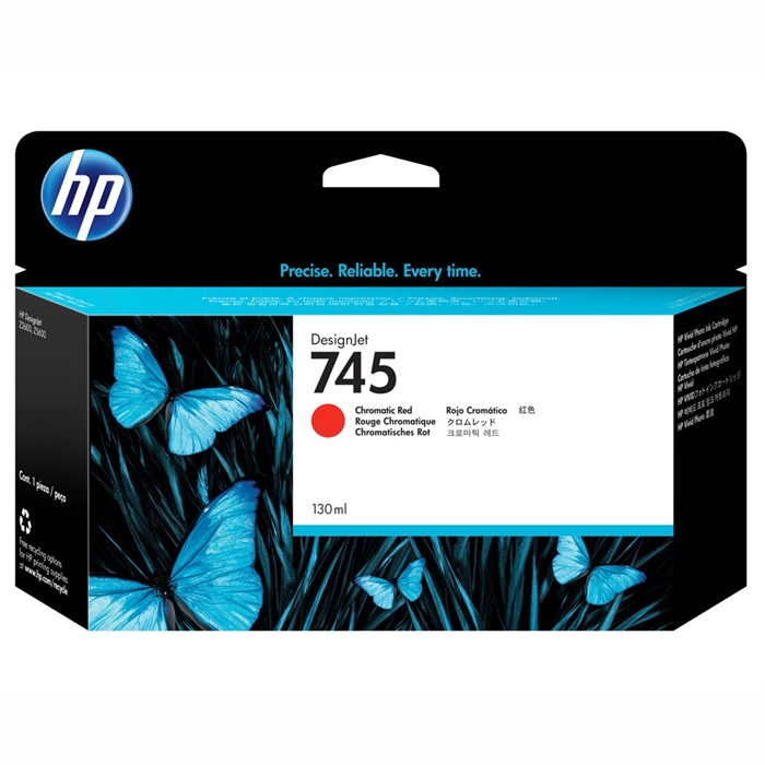 HP 745 cromatic red mustepatruuna, 130 ml:n