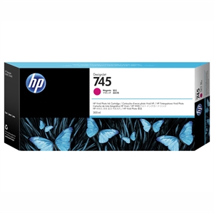 HP 745 magenta mustepatruuna, 300 ml:n