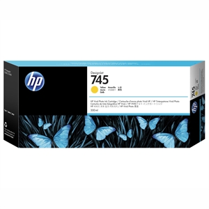 HP 745 yellow mustepatruuna, 300 ml:n