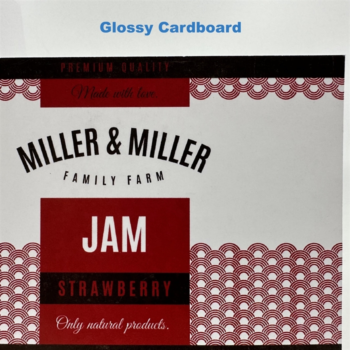 Kiiltävä kartonki (FSC) -etikettitesti rulla - 10 cm x 4 metriä