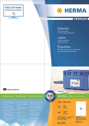 Herma -etiketti premium 105 x 148 mm, 40 kpl.