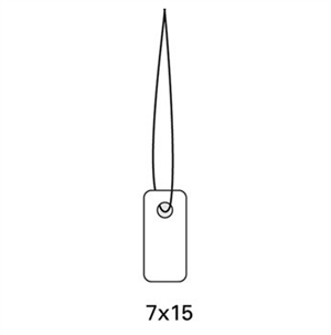 Herma -etiketti riipus w/merkkijono 7 x 15 mm, 1000 kpl.