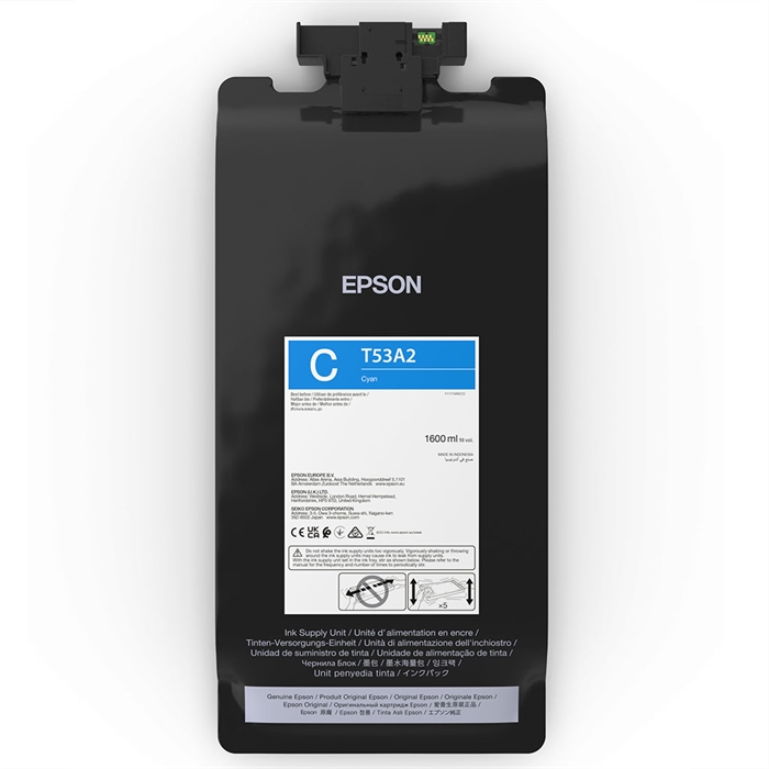 Epson Ink Bag Cyan 1600 ml - T53a2