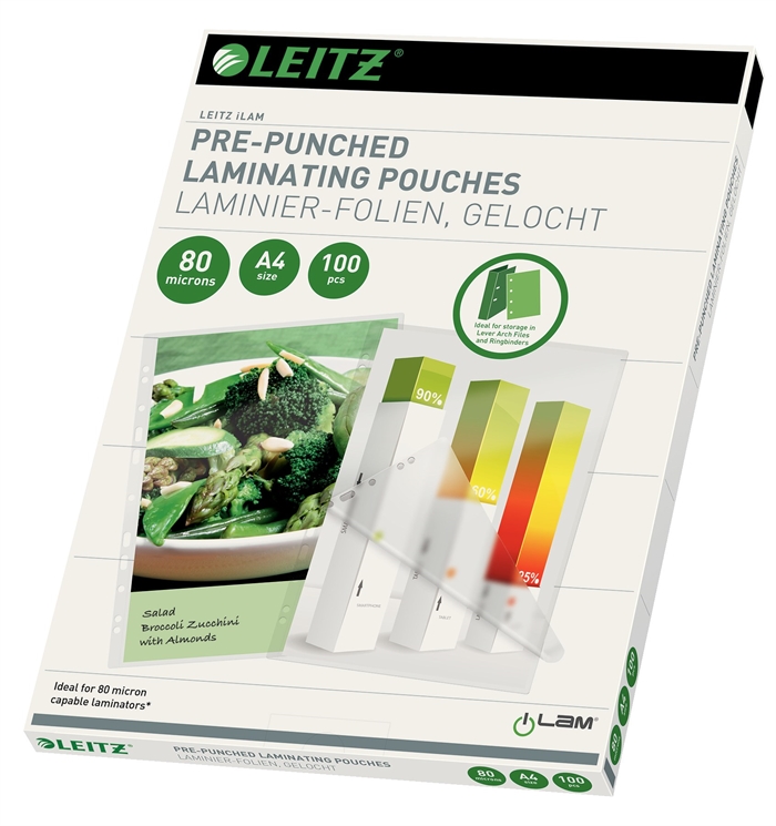 Leitz -laminointitasku 80M: n A4 (100)