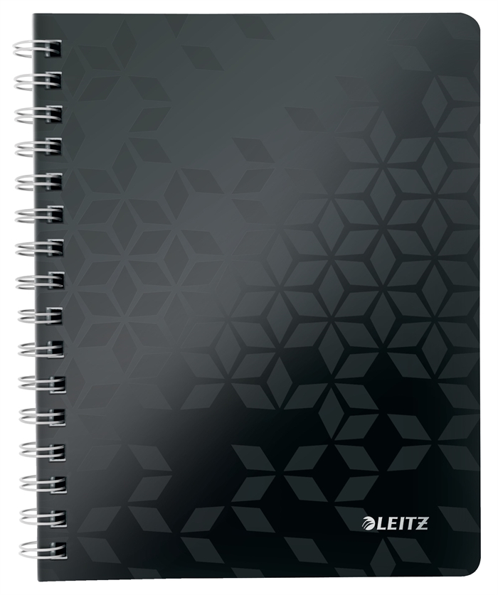 Leitz Notepad WOW PP A5 w/reikä Lin 80ark Black