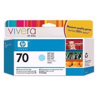 HP 70 - 130 ml Vaalea Cyan mustepatruuna