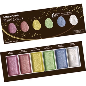 Zig Gansai Tambi Pearl Colors 6 Colors Set