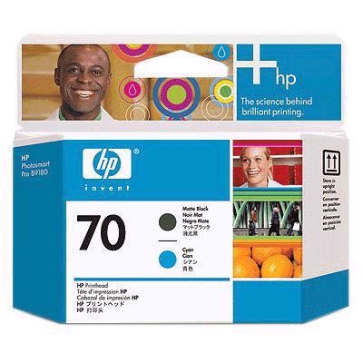 HP 70 - Matta Musta ja cyan tulostuspäät