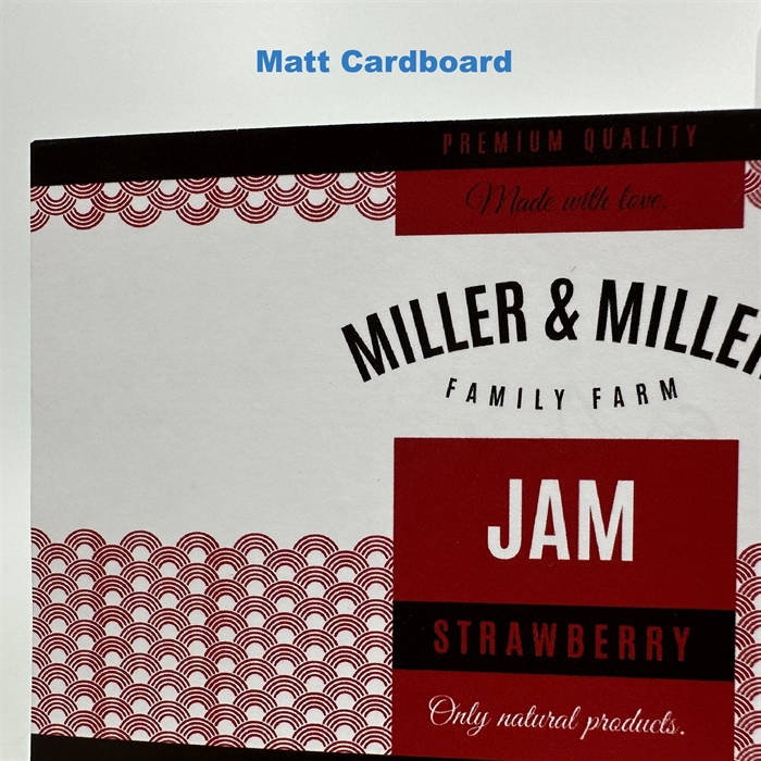 Matta kartonkia 180 etiketin testirulla - 10 cm x 4 metriä