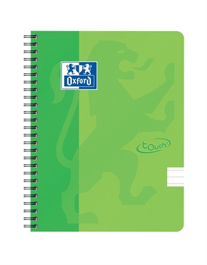 Oxford Touch Notes Book A5+ Liner -takaosa 70 arkkia 90 g vihreää