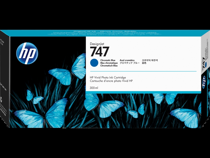 HP 747 300 ml:n Chromatic Blue DesignJet -patruuna