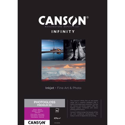 Canson PhotoGloss Premium RC 270 g/m² - A4, 250 arkkeja