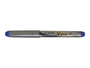 Pilot Filler Pen V-Pen hopea m/huppu sininen