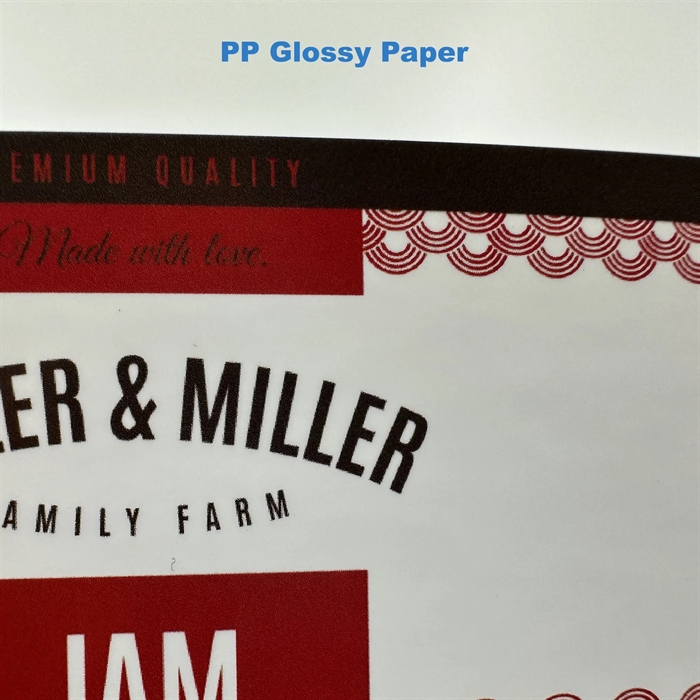 PP Kiiltävä etikettitestin rulla - 10 cm x 4 metriä