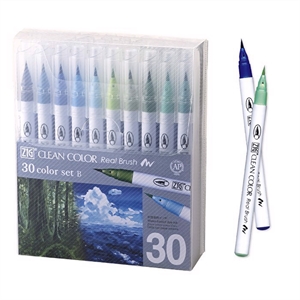 Zig Clean Color Brush Pen Set B M 30pc