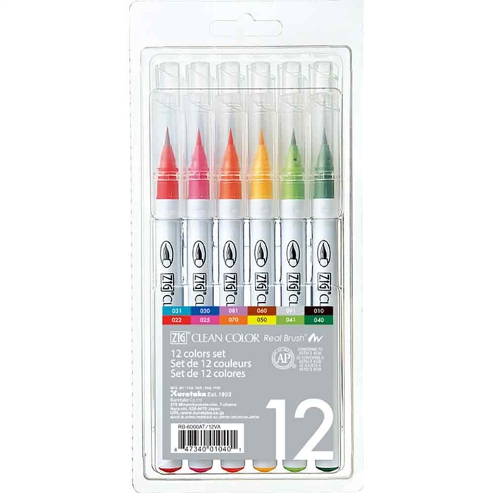 Zig Clean Color Brush -kynä 12: lla