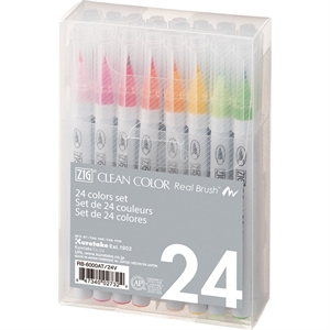 Zig Clean Color Brush -kynä 24 kpl