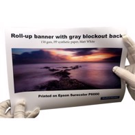 Graafinen-Verkkokauppa Roll-up banneri valoa estävällä taustalla 150 g - 36" x 30 metriä