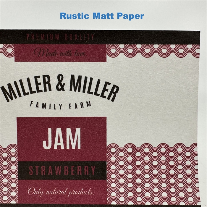 Rustic Matt Papir (FSC) etiketti testi rulla - 10 cm x 4 metriä