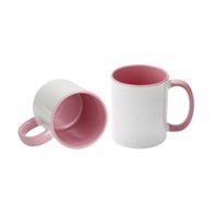 Sublimation Mug 11oz - inside & handle Pink Dishwasher & Microwave Safe