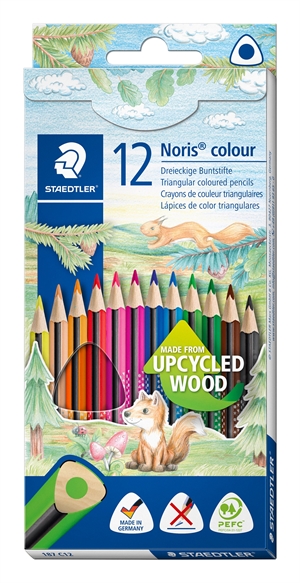 Staedtler Crayon Noris Yläkellas puu kolmio (12)