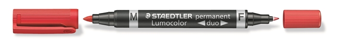 Staedtler Mark LuMocolor -duo Perm 0,6-1,5 mm punainen