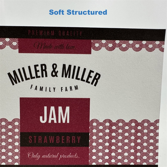 Pehmeä rakenteinen (FSC) etiketin testirulla - 10 cm x 4 metriä