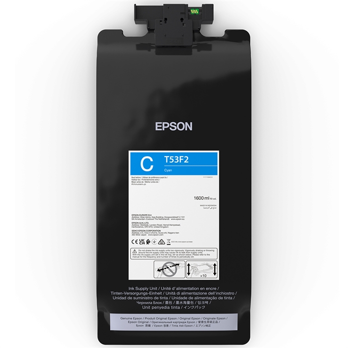 Epson Ink Bag Cyan 1600 ml - T53F2